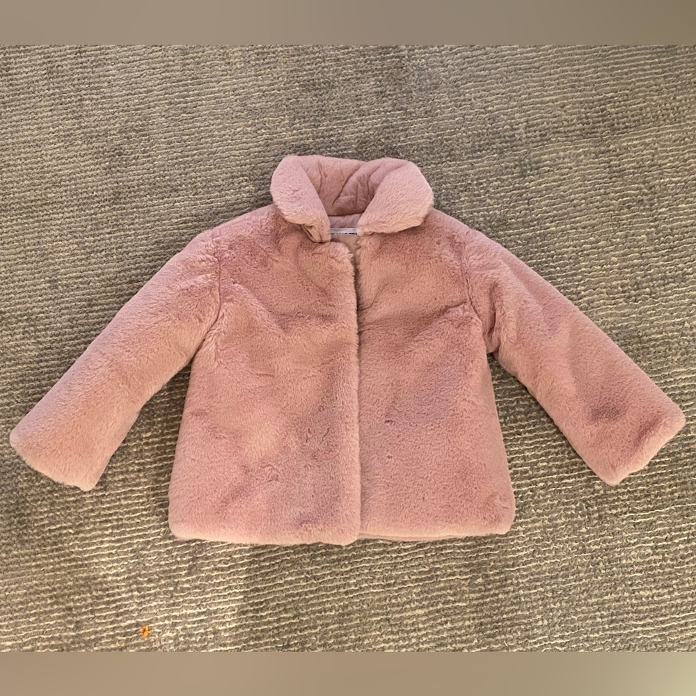 NWT MAYORAL Faux Fur Pink Jacket - Size 5